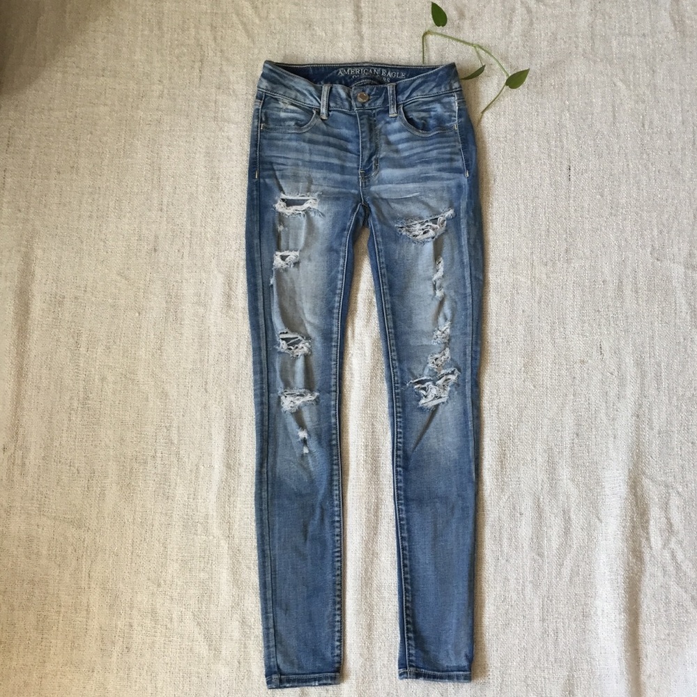 Distressed American Eagle Jeans